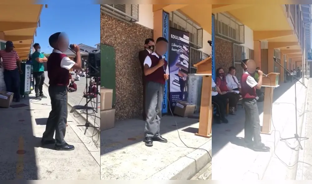 Niño sorprende en la escuela interpretando increíble cover de “Easy on me” de Adele. Foto: captura de Facebook