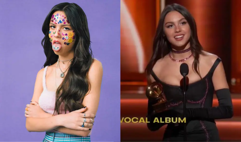 Olivia Rodrigo se luce en su debut dentro de los Premiso Grammy 2022. Foto: composición Olivia Rodrigo/ Premios Grammy