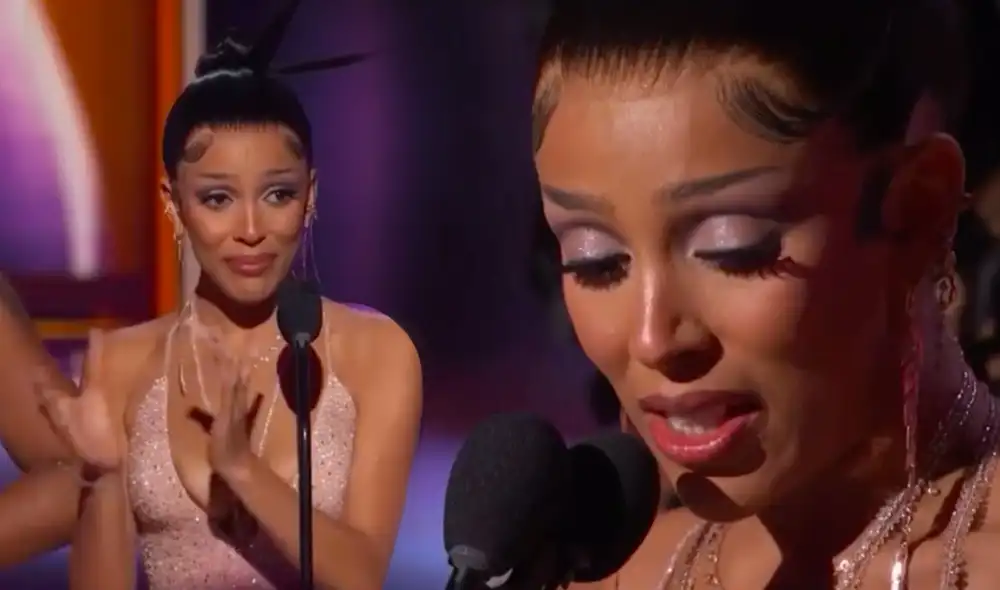 “Gracias a toda mi familia, mi equipo, no estaría aquí sin ustedes", dijo Doja Cat. Foto: captura TNT