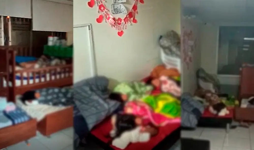 Niños y niñas de diferentes edades duermen en un mismo ambiente en el MIMP. Foto: La República