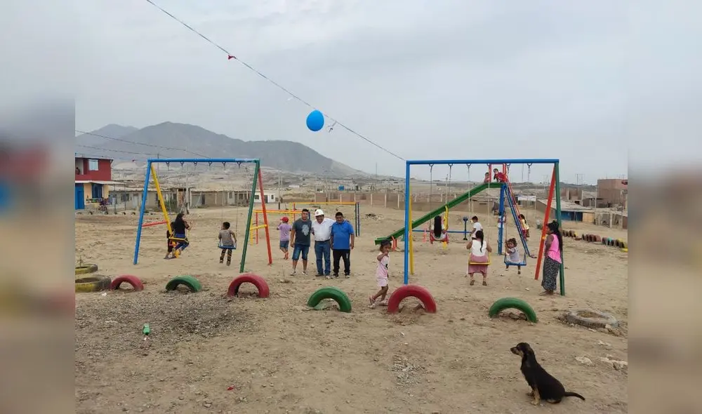 Niños de zona vulnerable podrán interactuar en nuevo parque infantil. Foto: MDEP