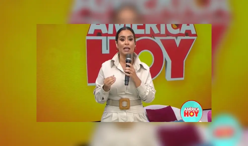 Ethel Pozo comentó que el menú del día en "América hoy" sería  croquetas de arvejas con mollejitas guisadas. Foto: captura América TV