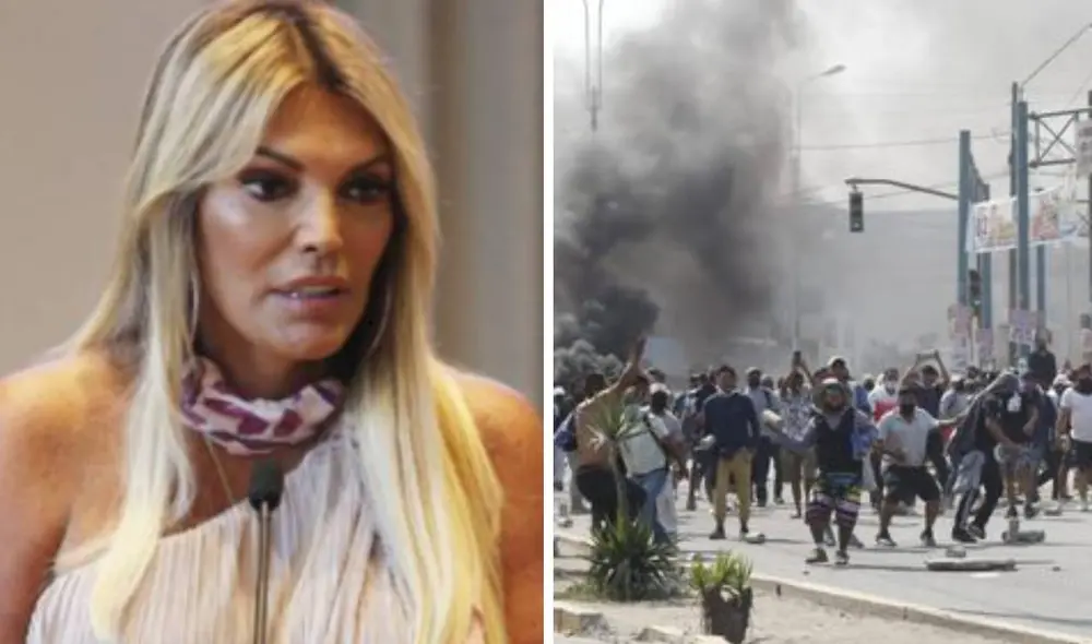 Jessica Newton se pronunció sobre el caos que se ha generado en el paro de transportistas. Foto: composición/GLR