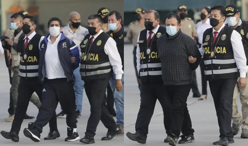 Arturo ‘Pinturita’ Cárdenas y Waldys Vilcapoma fueron capturados este lunes en Huancayo. Foto: Gerardo Marín/La República