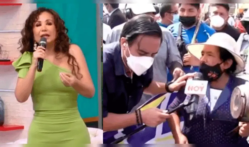 Janet Barboza apoyó los reclamos de los protestantes del paro nacional de transportistas. Foto: composición/capturas de América TV Janet Barboza apoyó los reclamos de los protestantes del paro nacional de transportistas. Foto: composición/capturas de América TV