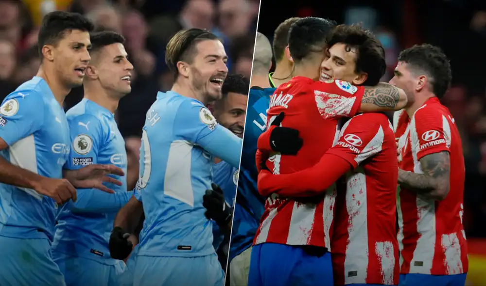 Manchester City vs. Atlético Madrid jugarán en el Etihad Stadium por Champions League. Foto: composición/GLR/EFE