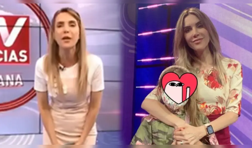 Juliana Oxenford se dirigió a su pequeña hija mientras se emitía el noticiero "Al estilo Juliana" por ATV. Foto: composición/captura ATV/Instagram