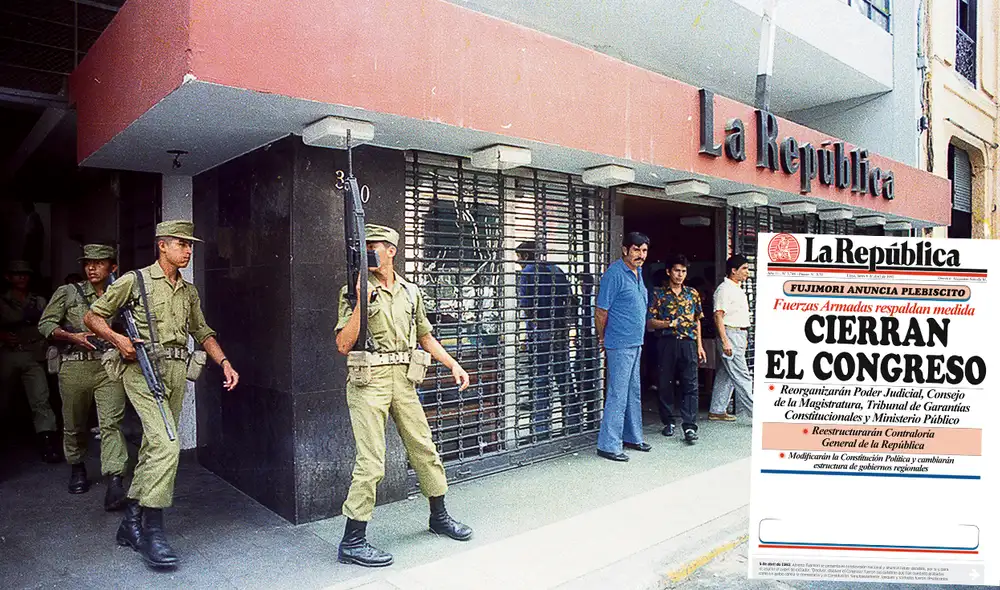 Armados. Los militares ingresaron y permanecieron en La República armados. Foto: composición La República Armados. Los militares ingresaron y permanecieron en La República armados. Foto: composición La República
