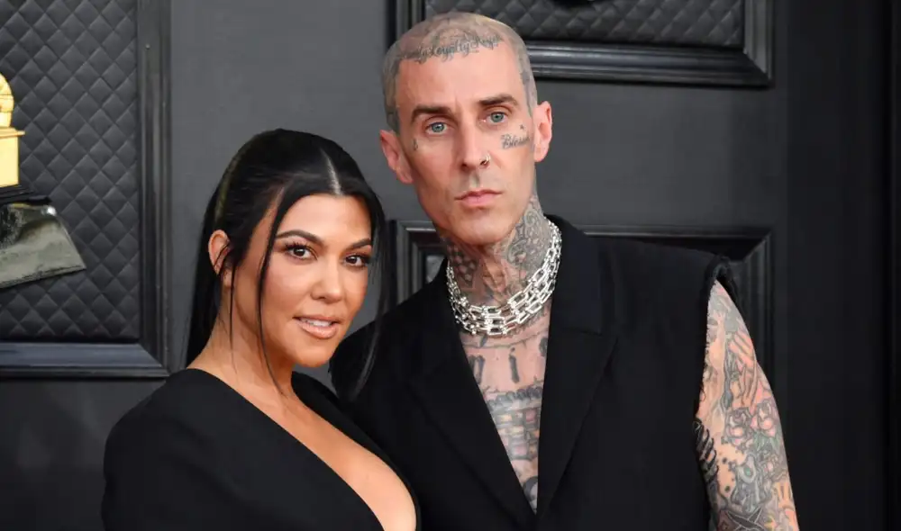 Travis Barker y Kourtney Kardashian se comprometieron en el mes de octubre en un hotel ubicado en el litoral de Montecito, California. Foto: AFP