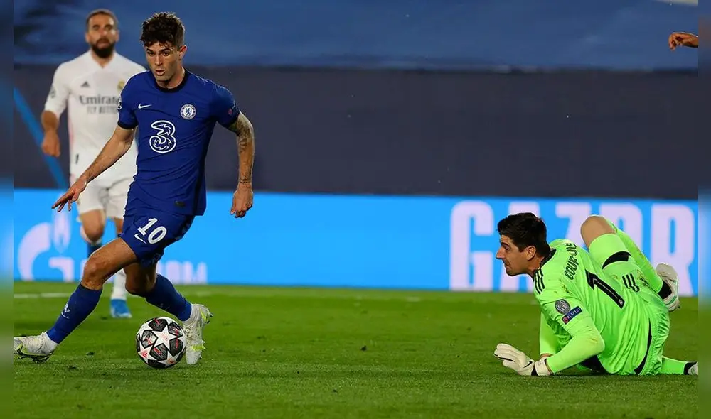 Pulisic enfrentó al Real Madrid en las semifinales de la Champions League 2020-2021. Foto: EFE