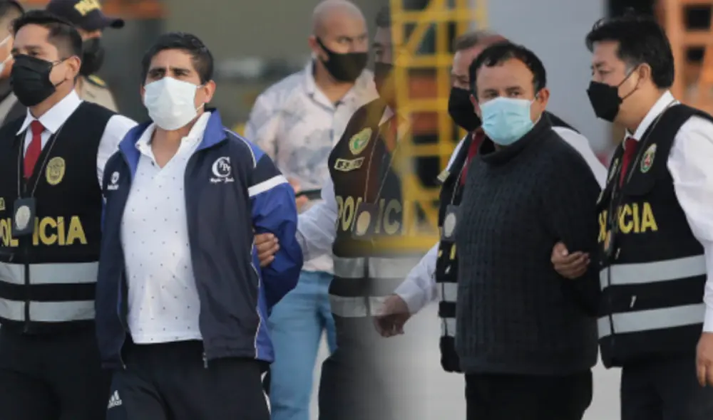 Los dos detenidos son investigados por organización criminal y otros delitos. Foto: composición/La República