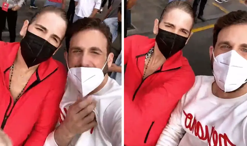 Rodrigo González y Gigi Mitre fueron parte de las marchas en el centro de Lima. Foto: Instagram