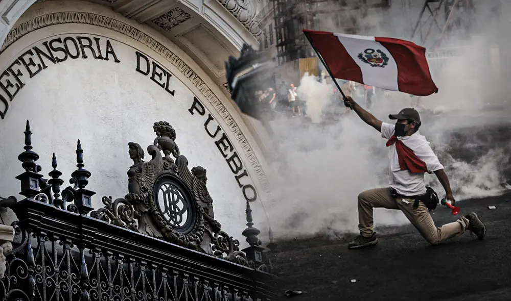 Manifestantes destruyen el ornamento público que encuentran a su paso. Foto: composición LR/Jazmín Ceras/Gerardo Marín/Andina