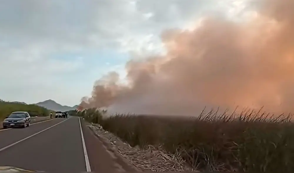 Siniestro se registró a las 6 p. m., en el ingreso a la playa El Dorado. Foto: captura/Serenazgo Nuevo Chimbote