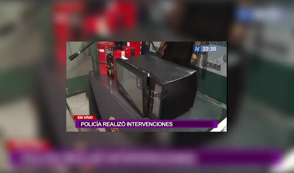 PNP recuperó electrodomésticos saqueados de tiendas. Foto: captura / Canal N