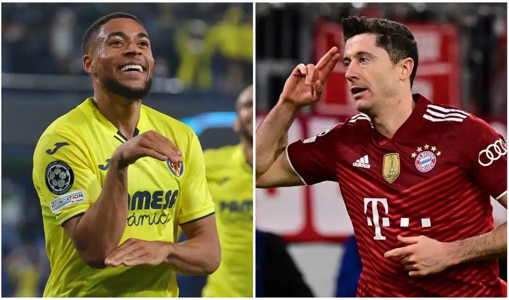 Arnaut Danjuma y Robert Lewandowski buscarán ser las claves del gol en este Villarreal vs. Bayern Munich. Foto: composición LR/AFP