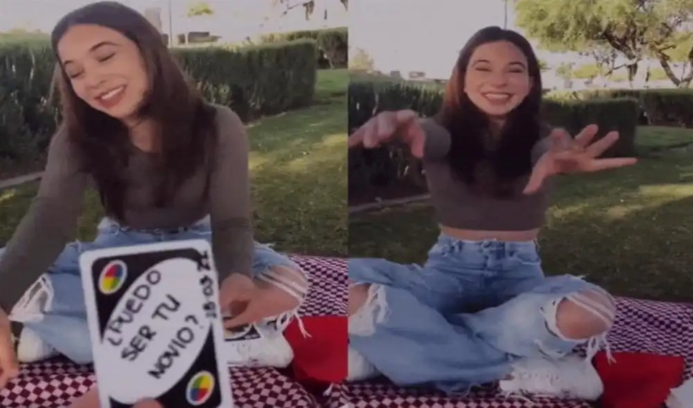 Joven realiza una emotiva propuesta de noviazgo utilizando cartas de UNO. Foto: captura de TikTok.