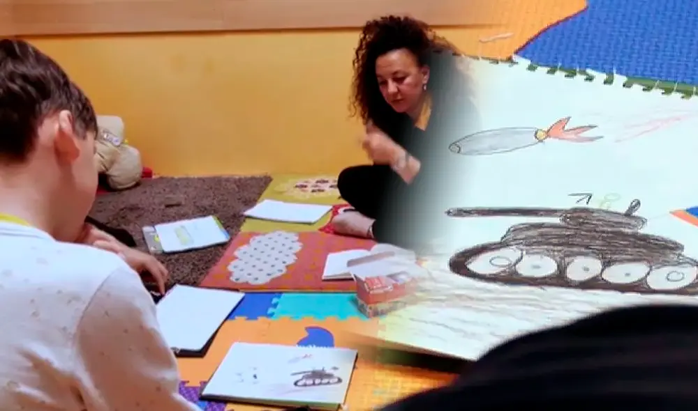 Son dibujos que cuentan la historia de los niños ucranianos que escaparon del conflicto. Foto: composición/Diario Vasco Son dibujos que cuentan la historia de los niños ucranianos que escaparon del conflicto. Foto: composición/Diario Vasco