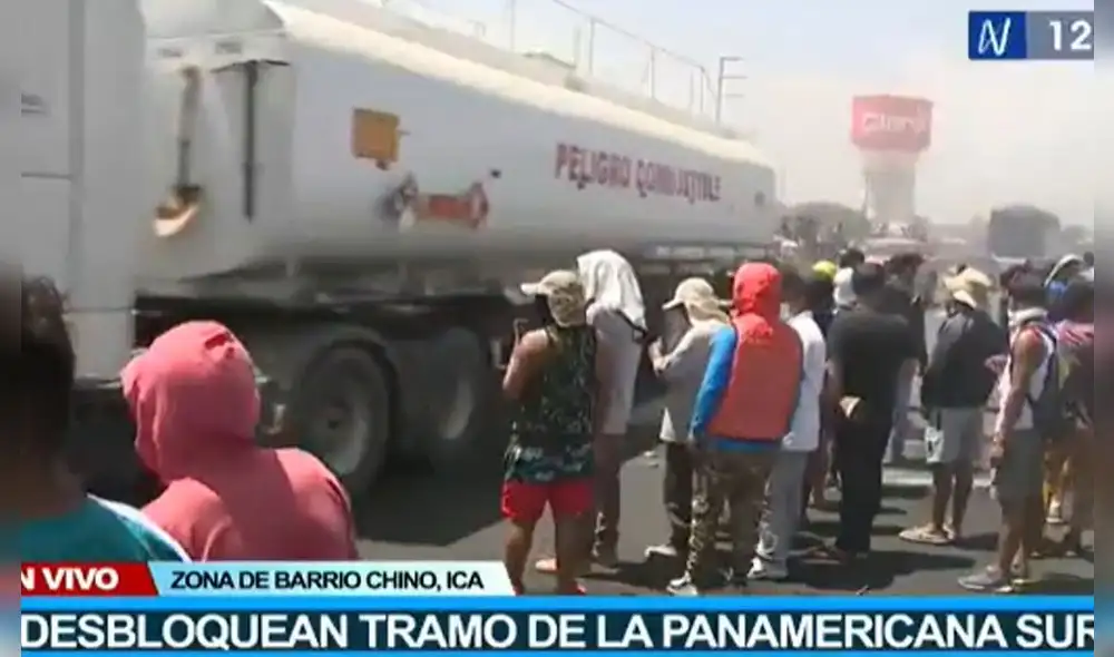 Vehículos ya pueden pasar con normalidad hasta las 2.00 p. m. Foto: captura de Canal N