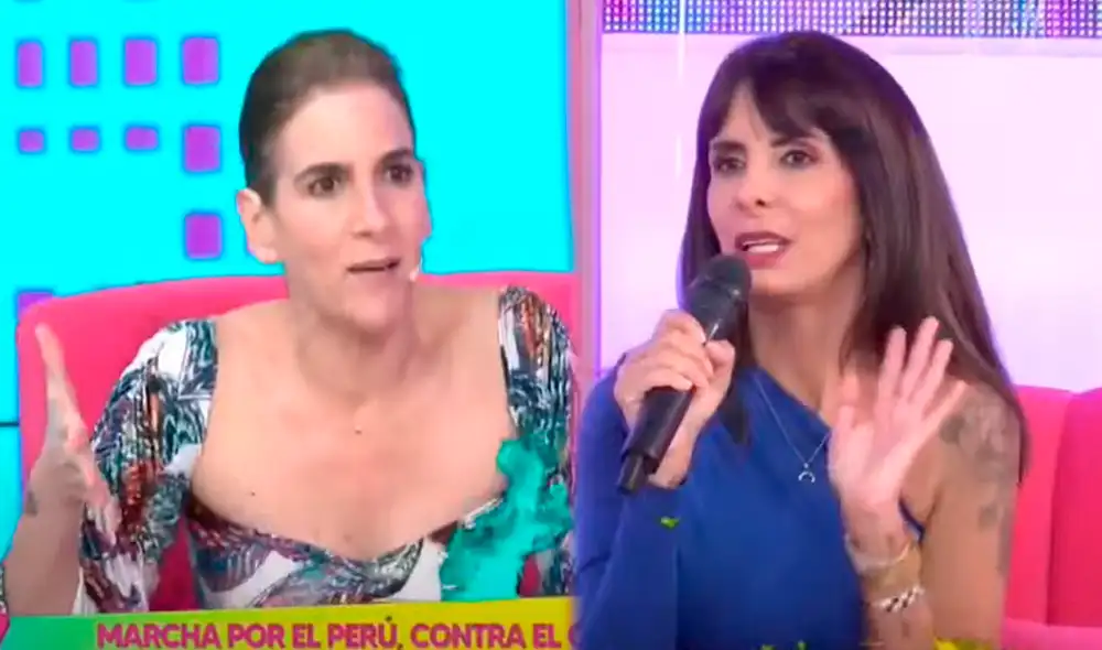 Gigi Mitre le hizo aclaración a la hija de Alan García. Foto: capturas Willax TV