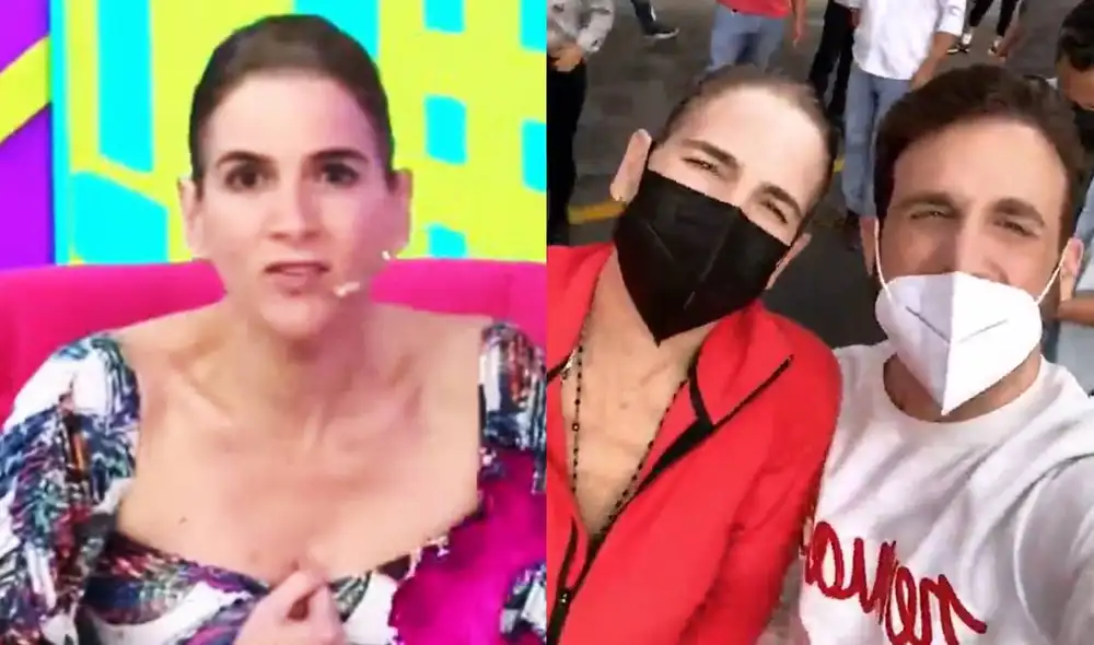 Gigi Mitre y Rodrigo González en la marcha contra Pedro Castillo. Foto: composición/ captura de Willax/ Instagram Gigi Mitre y Rodrigo González en la marcha contra Pedro Castillo. Foto: composición/ captura de Willax/ Instagram