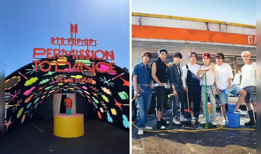 Los y las fans de BTS pueden encontrar productos en POP UP de Las Vegas. Foto composición: BIGHIT Music.