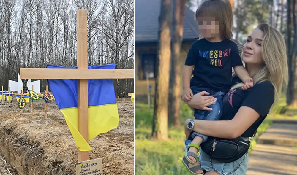 Sasha, de 4 años, fue asesinado por fuerzas rusas cuando intentaba huir con su abuela en un pequeña embarcación. Foto: composición/AFP/Instagram Sasha, de 4 años, fue asesinado por fuerzas rusas cuando intentaba huir con su abuela en un pequeña embarcación. Foto: composición/AFP/Instagram