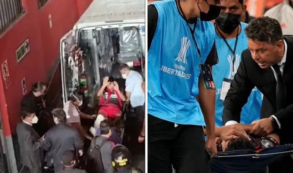 Así se retiró Robert Rojas del Estadio Nacional. Foto: Captura Paulo Filippini/River Plate. Así se retiró Robert Rojas del Estadio Nacional. Foto: Captura Paulo Filippini/River Plate.