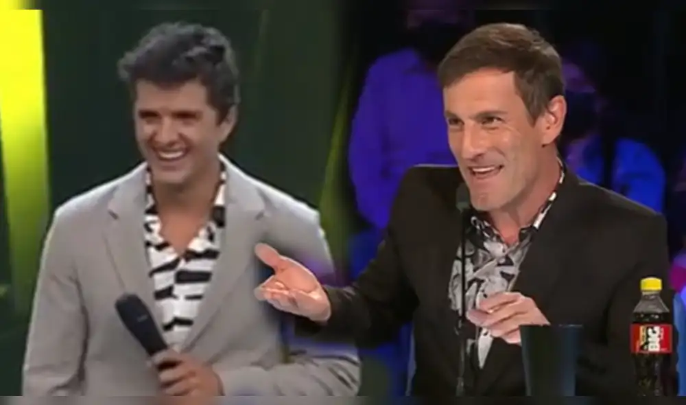 Nicolás Galindo atinó a reírse ante el hilarante comentario de su compañero Mauri Stern. Foto: composición/captura Latina