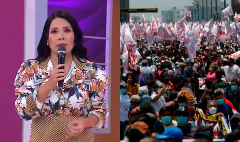 Tula Rodríguez se pronuncia tras críticas a su programa por informar sobre las huelgas y no de la farándula. Foto: captura/América TV/GLR