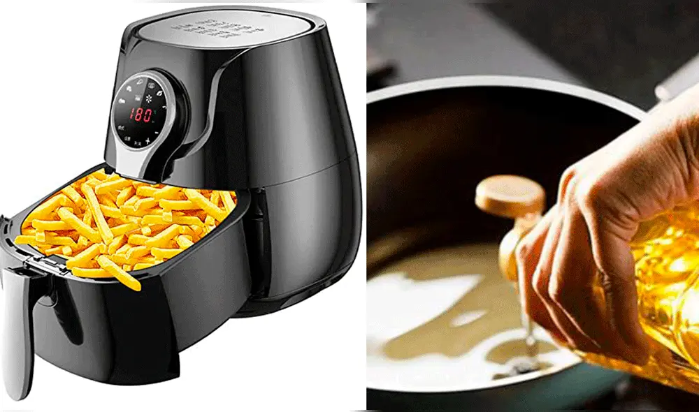 Una freidora de aceite puede variar su precio dependiendo de la marca, tamaño o modelo. Foto: Amazon / composición  LR.
