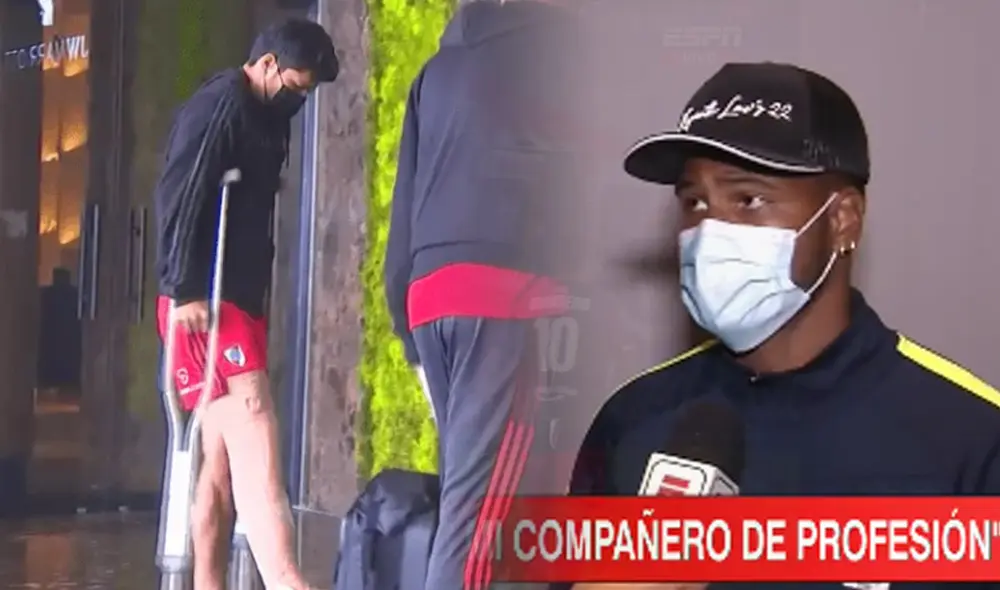 Robert Rojas sufrió una fractura de tibia y peroné tras la dura entrada de Aldair Rodríguez. Foto: captura ESPN