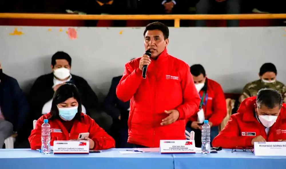 Zea expresó su agradecimiento al presidente, Pedro Castillo, y a los miembros del Gabinete liderados por el premier, Aníbal Torres, por apoyar la propuesta del Midagri. Foto: Midagri