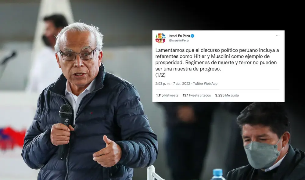 Aníbal Torres se pronuncia ante el rechazo de la embajada de Israel hacia sus declaraciones. Foto: Composición LR