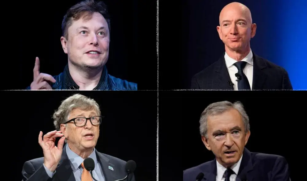 Conoce quiénes son las 10 personas más ricas del planeta. Foto: composición LR / AFP