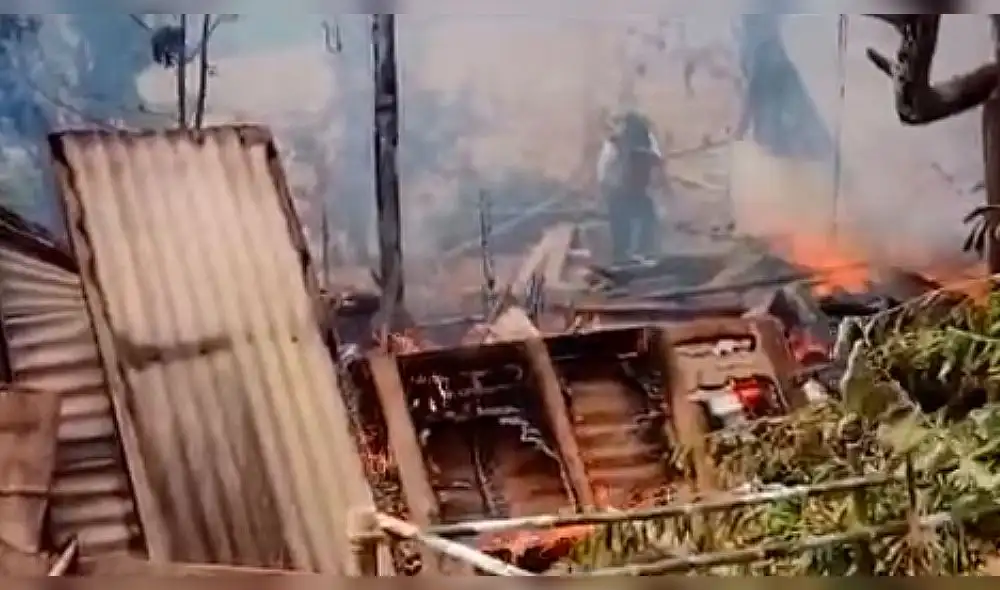 En el interior de la casa había un prefabricado con techo de calamina y alrededor existía una extensa vegetación y animales. Foto: Seguridad Ciudadana Tacna