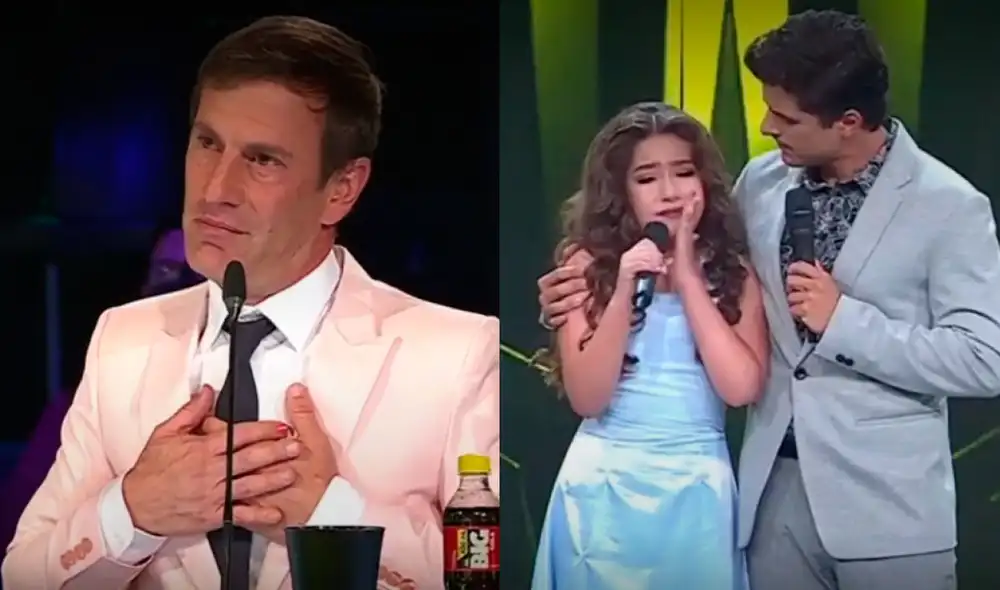 Mauri Stern no pudo evitar conmoverse con el llanto de la imitadora de Thalía. Foto: captura de Latina