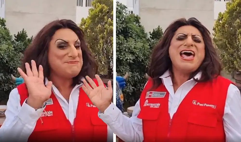 Carlos Álvarez caracterizado como ‘Tina Volarte’. Foto: captura Carlos Álvarez/Instagram