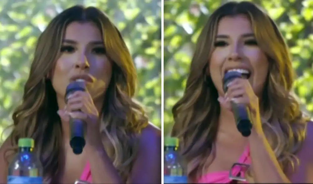 "A mover el 'totó'", fue una de las líneas que tuvo que interpretar Yahaira Plasencia. Foto: captura América TV