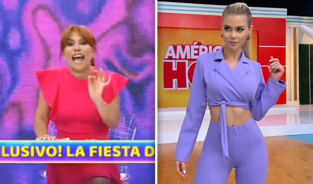 “¿Cuándo voy a invitar yo a Brunella Horna? Ni siquiera sé cocinar pato guisado", dijo Magaly Medina. Foto: captura ATV/Instagram Brunella Horna
