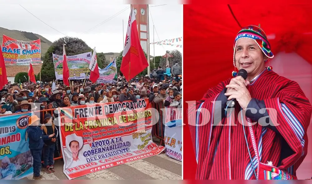 Pedro Castillo recibió el respaldo de los ciudadanos a su paso por Puno. Foto: La República/Carlos Cisneros Pedro Castillo recibió el respaldo de los ciudadanos a su paso por Puno. Foto: La República/Carlos Cisneros