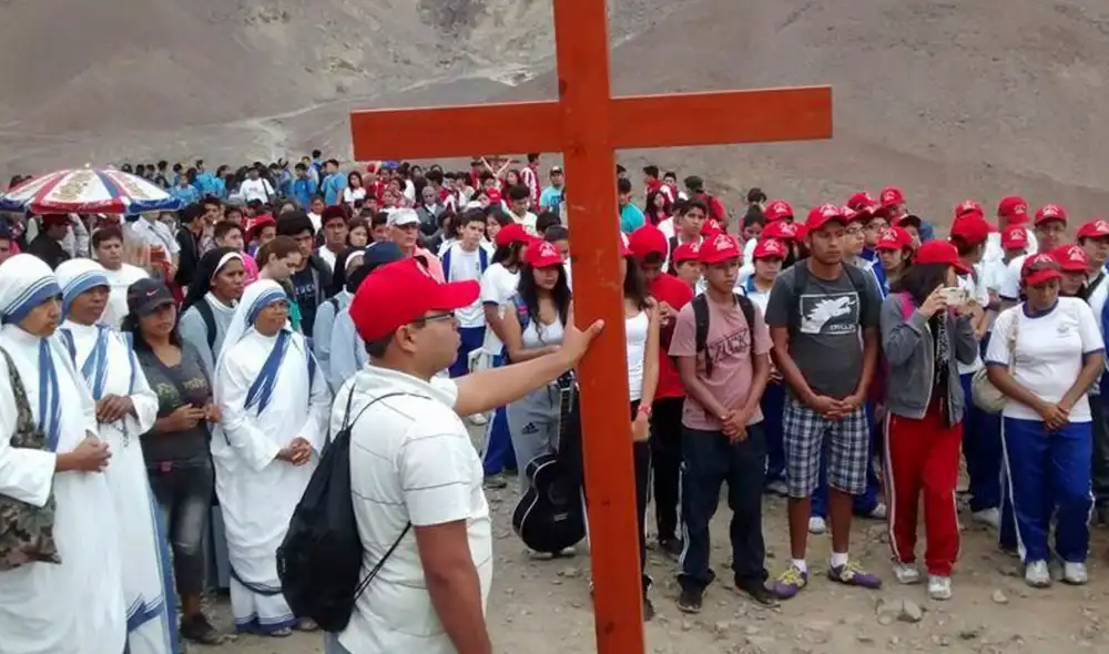 La peregrinación culminará con una celebración eucarística en el Santuario Señor de la Vida. Foto: Áncash Noticias