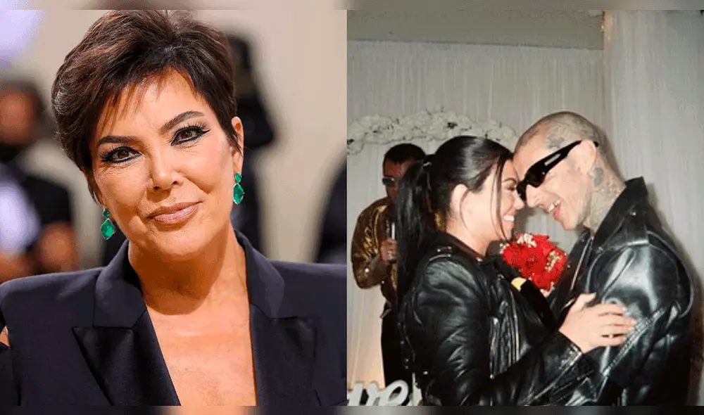 Kris Jenner apoya los planes que tiene Kourtney Kardashian con Travis Barker. Foto: composición Theo Wargo/Kourtney Kardashian-Instagram