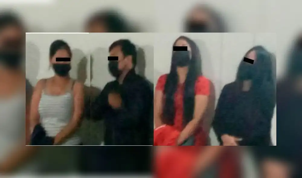 Fueron detenidos tres hombres y una mujer. Foto: PNP