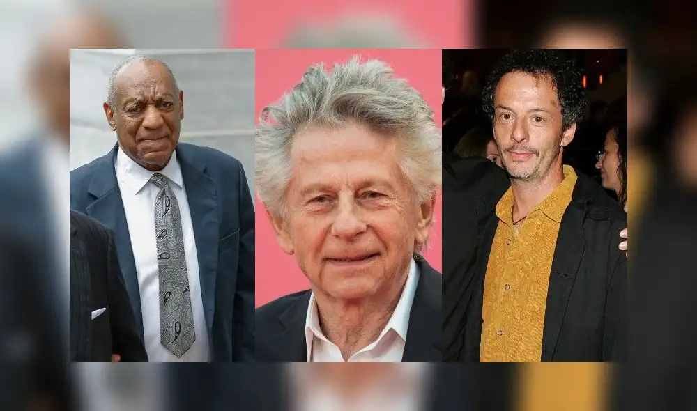De izquierda a derecha: Bill Cosby, el cineasta Roman Polanski y el director de fotogafía Adam Kimmel. Foto: AFP