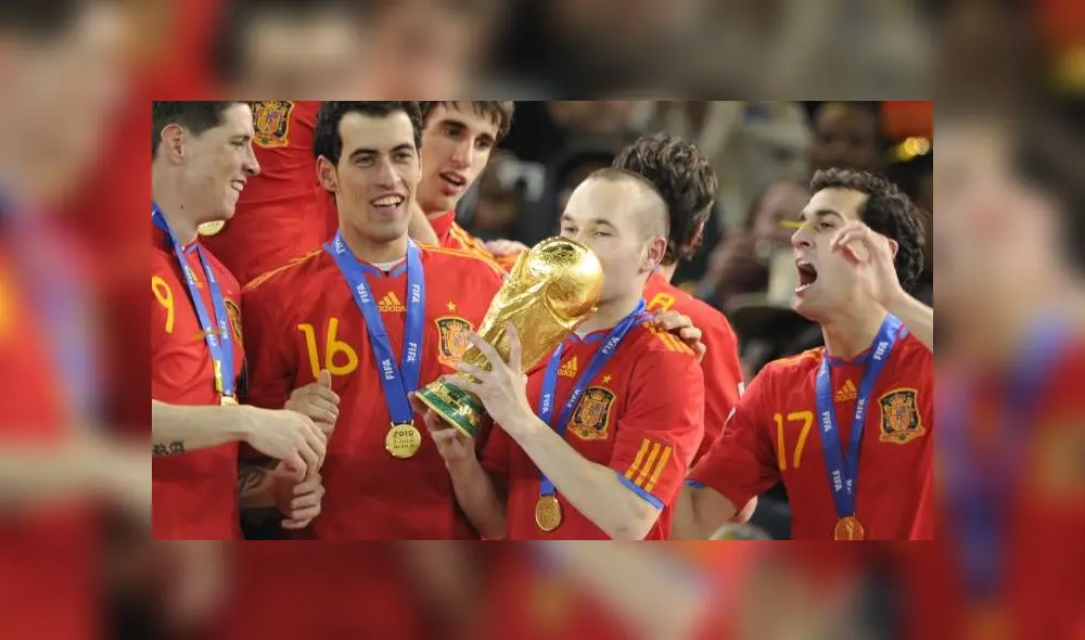 Andrés Iniesta en el Mundial Sudáfrica 2010. Foto: AFP