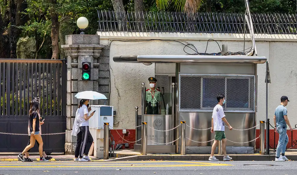 El consulado de Estados Unidos en Shanghái también se ha visto afectado por el coronavirus. Foto: EFE El consulado de Estados Unidos en Shanghái también se ha visto afectado por el coronavirus. Foto: EFE