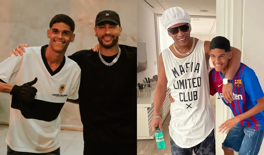 Iran Ferreira logró conocer a Neymar y Ronaldinho. Foto: composición Instagram Iran Ferreira logró conocer a Neymar y Ronaldinho. Foto: composición Instagram