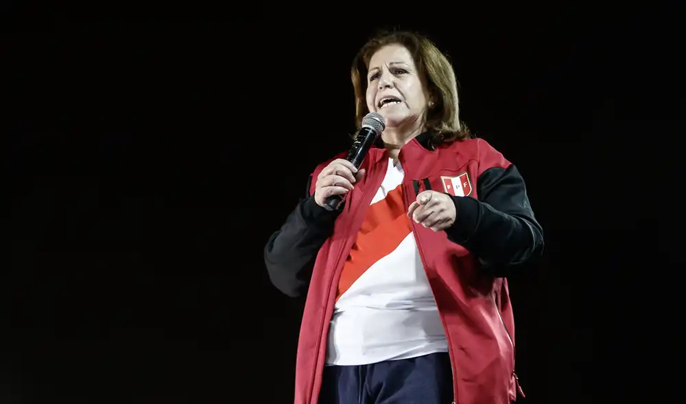 La excongresista participó de la movilización que se dio hoy 9 de abril contra el gobierno de Pedro Castillo. Foto: La República