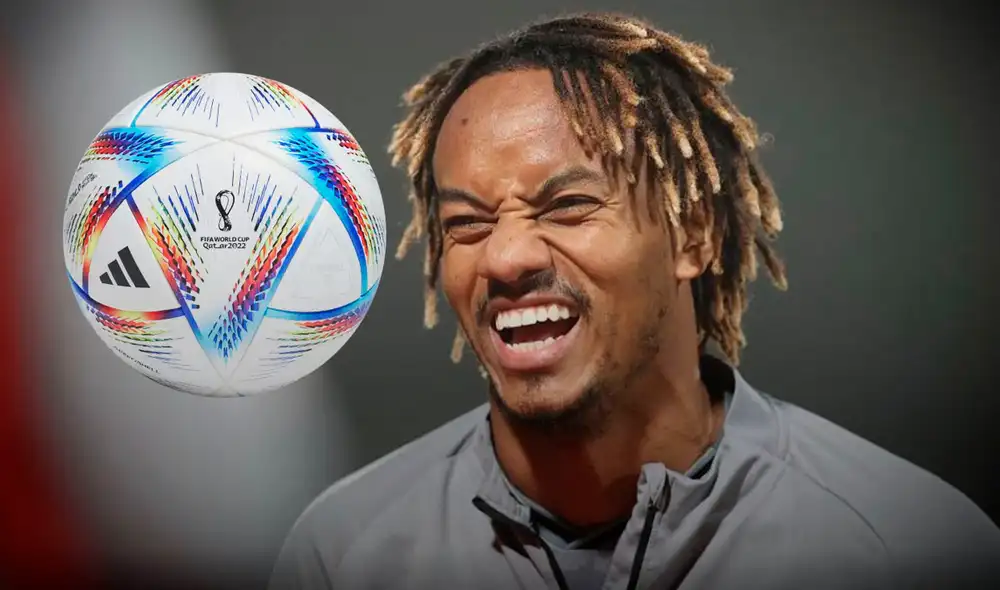 André Carrillo se lució con la Al Rihla, pelota oficial del Mundial Qatar 2022. Foto: composición GLR/Instagram